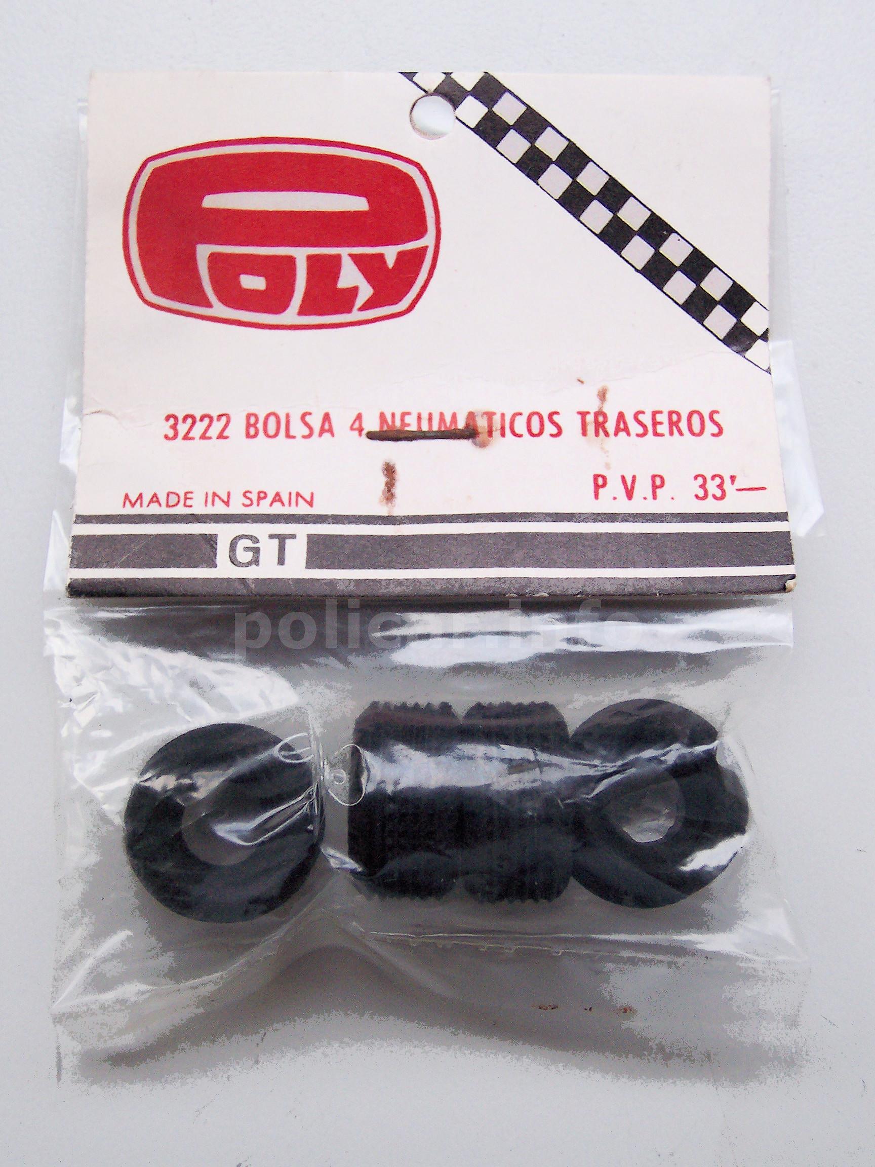 Confezione 4 pneumatici posteriori scolpiti Poly (Poly 1/32 - 3222)